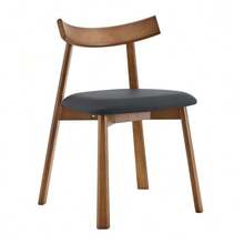 Set Of 2 Dining Chairs With Wooden Frames, Upholstered Kitchen Chairs With Ergonomic Backrests, Modern Wooden Chairs For Dining Room And Living Room, Chairs Only, Table Not Included - Black - View 1