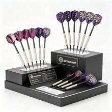 12pcs Dart Set, Professional Dart Practice Use, Suitable For Dart Enthusiasts Family Gathering Party Use. - Purple - View 4