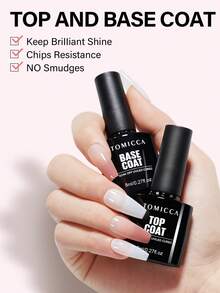TOMICCA 7件組 8ML 乳白色裸粉色凝膠指甲油+底層塗料+封層塗料套裝，可浸泡脫色 UV/LED 燈凝膠指甲油套裝，適合初學者在家 DIY、專業美甲沙龍或作為禮物贈送的凝膠指甲油套裝 - 彩色 - 查看 5