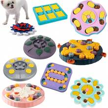Dog Puzzle Toys Slow Feeder Interactive Increase IQ Food Dispenser Non-Slip Slowly Eating Bowl Cat Dogs Food Games - Pawprint Pink - View 1