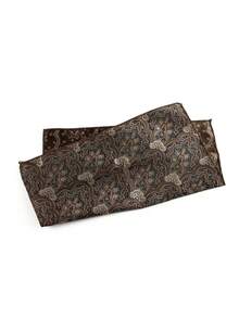 ZLQ&GOU 2 PCS Brown Paisley Flower Jacquard Silk Tie Set, 7cm Men's Tie And Pocket Square Set, Business Wedding Formal Wear - Brown - View 5