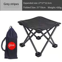 1pc Foldable Portable Camping Chair, Adult Mini Folding Stool For Fishing, Hiking, Gardening, Beach, With Carrying Bag (Camouflage Style) - Multicolor - View 9