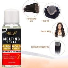 Goiple 16/17pcs Lace Tint Wig Install & Edge Perfecting Kit – Extreme Firm Hold Lace Wig Adhesive,Tint Mousse, Long-Lasting Edge Control & Wax Stick, Fast Melting Spray And Remover, Sweatproof, Curly/Wavy/Straight Hair,Wig Caps,Styling Brushe,Elastic Band - 17件中棕色+除膠劑 - 查看 5