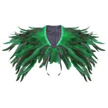 Aksesori Kostum Topeng Halloween Bergaya Gothic Terlaris, Selendang/Jubah Bulu Imitasi, Kerah Palsu - Butterfly - View 3