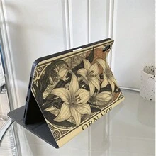 1 buah Casing Pelindung Tablet Motif Bunga Vintage - Pelindung Stand Multi-Sudut dengan Slot Pena, Kompatibel dengan iPad Generasi ke-10 10,9 Inci 2022 Smart Shell/Air 13(M3 2025)/11(A16 2025)/Galaxy Tab S10+/S9/A9, Kompatibel dengan Oppo Pad, Kompatibel dengan Matepad, Kompatibel dengan Vivo Pad, Kompatibel dengan Honor Pad, Kompatibel dengan Xiaoxin Pad - MultiWarna - View 7