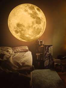 Planet Moon Projector, USB Plug-In, 360° Rotating Decorative Light, Cute Atmosphere Creator, Portable LED Projector With USB Plug For Wall And Ceiling Decoration, LED Starry Sky Atmosphere Light - Black - View 1