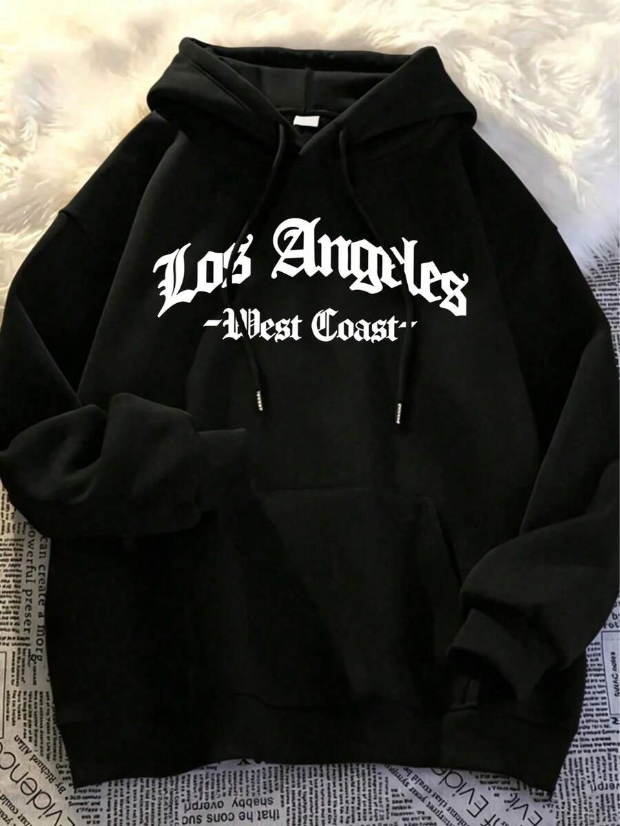 Men's Casual Hoodie - Urban Style For Going Out And Relaxing At Home - Minimalist Letter Print Hoodie For Men - Urban Fashion Sweatshirt - 彩色 - 查看 1