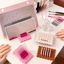 1pc Mini Desktop Nail Art Stamping Plate Storage Rack, Nail Sticker And Metal Plate Organizer, Nail Art Stamping Plate Display Stand, Multi-Compartment Nail Sticker Storage Box For Nail Salon - Multicolor - View 5