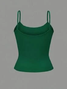Customizable Women's Camisole Tank Top - Personalized Text, Color, Font, Summer Women's Top. Sports - Dark Green - View 3