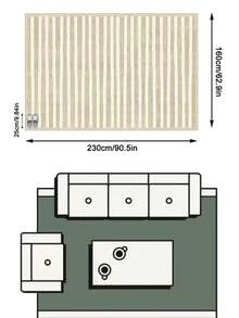 1pc Floor Mat/Rug (Rug, Carpet, Area Rug, Bath Mat, Bath Rug, Door Mat), Nordic Modern Minimalist INS Moroccan Classic Dual-Tone Striped - Soft Faux Cashmere Rug, For Bathroom, Kitchen, Doorway, Hallway, Bedside, Living Room, Bedroom, Etc., All-Season Machine Washable Floor Mat, Home Decor - Multicolor - View 12