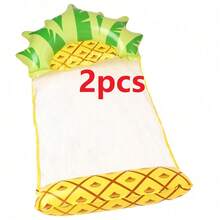 1个PVC充气菠萝漂浮床，水果系列成人可折叠吊床漂浮垫，沙滩必备游泳游戏用品，泳池充气玩具，泳池漂浮垫 - 彩色 - 查看 17