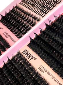 Eimny 699pcs Dense Pointed Cluster False Eyelashes Set, Anime Fox Eye Single Lash, D Curl Mixed Length 8-16mm, Large Capacity Soft Lightweight Long-Lasting DIY Eyelashes, Includes Full Tool Kit, Suitable For Party, Stage And All Occasion Makeup - Multicolor - View 4