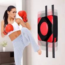 1pc-Silent Wall-Mounted Punching Bag, Adjustable Height, Artificial Leather Multi-Functional Boxing Target, Sanda Training Equipment-Boxing Sandbag, Training Specific Home/Gym/Boxing Club Suitable - Black and Red - View 7