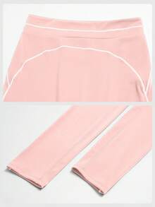 MFVIM 春夏女款運動內衣與緊身褲2件套，休閒運動服，適合健身與戶外活動 - 粉色 - 查看 12