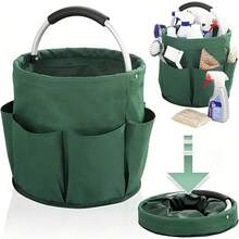Oxford Cloth Tote Bag, 6 Compartment Garden Tool Tote Bag - 600D Oxford Cloth Barrel Storage Bag, Foldable Space-Saving, With Round Handle, Convenient To Carry - A - View 8