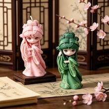 Ancient Chinese Hanfu Fairy Silicone Candle Mold, Elegant Oriental Goddess Holding Pipa Resin Casting Mold, DIY Aromatherapy Candle Wax Melts Soap Plaster Craft Mold Aesthetic Home Decor - Fairy Mold-9001 - View 6