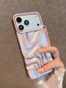 Casing Ponsel Matte Rose Gold dengan Pola Gelombang 3D, Kompatibel dengan iPhone 17 Pro Max/17 Pro/17/16 Pro Max/16/16 Pro/16 Plus/15/15 Pro Max/15 Pro/15 Plus/11/12/13/14 Pro Max/12 Pro/12 Pro Max/13 Pro/13 Pro Max/14 Pro/14 Pro Max/14 Plus Soft Shell - Rose Gold - View 8