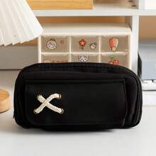 1 Stück Hanfseil Umhängetasche mit großer Kapazität, mehrschichtige Federtasche, Stifttasche, minimalistische Make-up-Aufbewahrungstasche, Büro-Schreibwaren-Organizer, Bleistift- & Marker-Box, Schulanfang Geschenk, Schulbedarf, Federtasche, Rucksack - Einzelstück - Übersicht 7