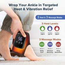Electric Foot And Ankle Massager, Foot Heating Massage Device, Vibration Massage, Ligament Protection, Heating Guard, Specifically For Plantar Fasciitis, 2000mAh - Multicolor - View 6