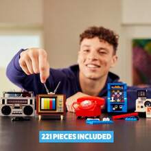 Zuru Max Retro Builds Set For Kids - Bundle With Zuru Max Retro Bricks Blind Ball Plus Stickers And More | Zuru Max Retro Collection Brick Building Set - Multicolor - View 7