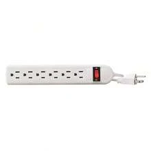 Regleta multicontactos electricos con 6 salidas con interruptor,Multicontacto Extension,Compacto Fácil de usar,protección contra sobrecarga,montaje en pared para el hogar y la oficina. - Blanco - Ver 12