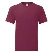 Fruit Of The Loom Mens Iconic T-Shirt - Burgundy - View 1