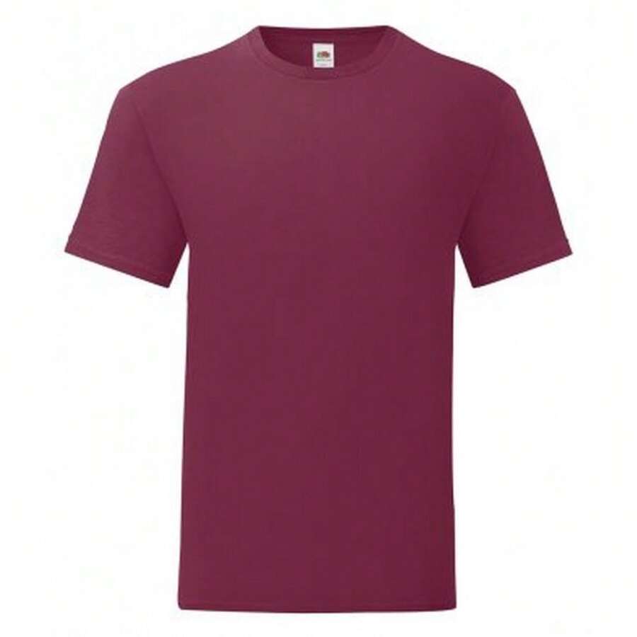 Fruit Of The Loom Mens Iconic T-Shirt - Burgundy - View 1