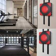 1pc-Silent Wall-Mounted Punching Bag, Adjustable Height, Artificial Leather Multi-Functional Boxing Target, Sanda Training Equipment-Boxing Sandbag, Training Specific Home/Gym/Boxing Club Suitable - Black and Red - View 2