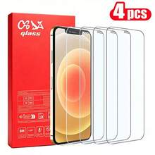 CSDZ 4 Pieces Compatible With IPhone 16, 16plus, 16pro, 16promax, 17, 17pro, 17promax, 14, 15pro, 13mimi, 12pro, 11, High-Definition Full Coverage Phone Protective Film, Waterproof And Scratch Resistant, 9H Hardness, Phone Accessories, Desktop Accessories, Screen Protector Compatible With IPhone 15, Screen Protector Compatible With IPhone 16pro [International Version, Non Local Version] - Multicolor - View 2