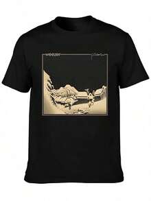 Camiseta Weezer, Portada del Álbum Pinkerton, Camisetas de Banda de Rock - Negro - Ver 1
