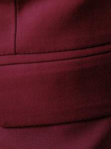 Men's Wedding Business Wedding Party Banquet Lapel Collar Single Button Front Blazer - Burgundy - View 7