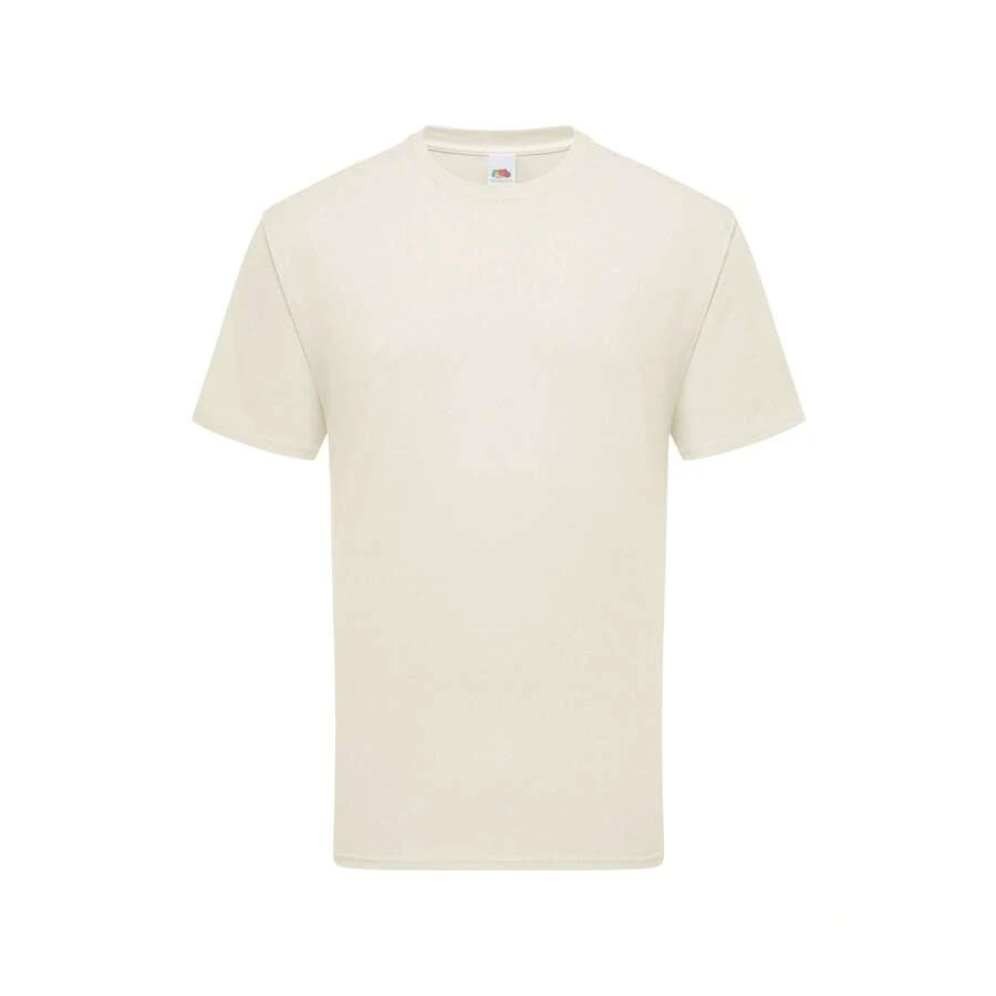 Fruit Of The Loom Mens Iconic Premium Ringspun Cotton T-Shirt - Natural - View 1