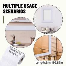 Self-Adhesive Waterproof Wood Grain Sticker, Vinyl Door Frame Edge Trim, Suitable For Wooden Doors, Glass Doors And Sliding Doors, Furniture Refurbishment Decoration, Home Improvement Natural Appearance Self-Adhesive Design, Door Hinge Protection - A - View 2