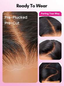 ISEE HAIR Wear Go 免膠黏捲捲 HD 7*5 蕾絲假髮 180% 密度 18-28 英吋 自然色 預剪蕾絲 預拔髮際線 真人髮 女用日常款 - SNatural - 查看 5