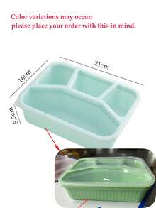 4-Compartment Leak-Proof Bento Box - Reusable, Microwave/Freezer/Dishwasher Food Storage Container With Lid, Ideal For Restaurants, Work, School, Picnics, Perfect Gift For Food Lovers And Busy Professionals - Multicolor - View 10