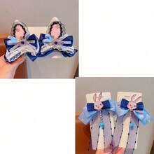 Disney 1/2pcs Student Girl Hair Clip Rabbit Police Officer Headpiece Little Girl Zootopia Rabbit Ears Bow Hair Clip Hair Accessory Exquisite - B - View 15