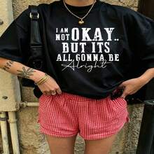 Heartfelt Daily Casual Graphic T-Shirt 100% Cotton Oversized Soft Breathable Casual Crewneck Short Sleeve Top Aesthetic Daily Retro Vibe Cute Minimalist Vintage Style For Casual Wearers Fashion Lovers Daily Outfit Enthusiasts Gift Givers - 黑色 - 查看 18
