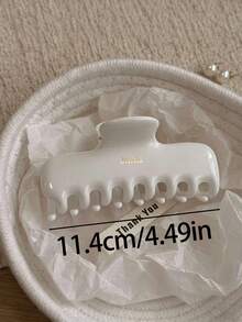 3入/1入 女款 11.4cm/4.49in 大號紅藍白爪形塑膠輕量髮夾，時尚百搭高級優雅極簡純色髮爪髮飾，適合日常出遊、休閒、派對、通勤、度假、紮髮、盤髮、洗臉、洗澡、化妝、搭配衣著、髮飾 - 彩色 - 查看 2