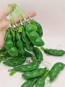 1/5/10/20PCS Bentuk Kacang Polong, Dapat Digantung untuk Dibawa Gantungan Kunci Kacang Polong Mini Lucu Kartun Edamame, Hadiah Pesta, Acara, Kehidupan, Gantungan Kunci Kantor dan Belajar - Kacang Polong Dekompresi - View 13