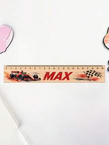 Customizable Cute Wooden Drawing Ruler, 20cm Ruler, Office And School Drawing Measurement Tool, Student And Teacher Gift, Suitable For School, Office, Back To School Season - Multicolor - View 5