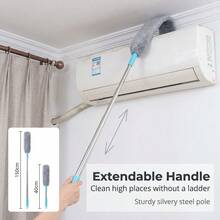 Extendable Long Handle Microfiber Duster, Easy To Reach Hard-To-Clean Areas, Mop Cleaning Supplies, Floor Mop, Suitable For Bedroom And Living Room Cleaning - Ultra-thin Mop - View 3