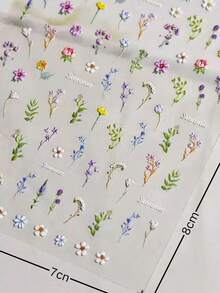 1pc Aesthetic Painted Floral Stickers, Suitable For Scrapbooking, Collage, Photo Album, Phone Case, Tablet And Notebook DIY, Ins Style Spring/Summer Colorful Floral Pattern, Versatile Decor Stationery Stickers School Supplies - 3D Painted Flowers - View 6