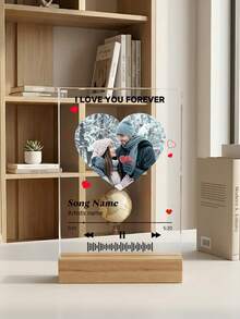 Wedding Season Customized Couple Engagement Acrylic Photo Frame Gift, Customized Acrylic Photo Frame, Customized Photo Plaque, Personalized Wedding Souvenir, Couple Customized, Valentine's Day Gift, Birthday Gift, Anniversary Gift, Couple Gift, Home Living, Home Decor, Souvenir, Reusable, Cute, High Quality, Birthday Gift, Wedding Anniversary Souvenir - Multicolor 2 - View 4
