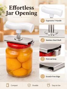 3pcs Adjustable Stainless Steel Can Opener, Labor-Saving Manual Rotary Bottle Cap Opener, Suitable For Elderly And Arthritis Patients, Multi-Functional Kitchen Tool, Fits Various Sizes Of Cans And Bottles - Multicolor - View 4