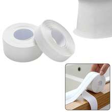 Bathroom Sealing Strip 1pc 1.5in X 10.5ft Waterproof PVC Caulk Tape Self Adhesive For Shower Base Toilet Bottom Sink Easy Peel No Residue - 1pc - View 2