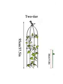 1pc Multi-Layer Decorative Garden Plant Stand, Climbing Support Rack For Vines, Flowers, Potted Plants, Vegetables, Tomatoes, Beans, Cucumbers, Outdoor Yard Garden Decoration, Flower Climbing Trellis - A - View 10