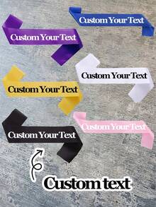 1/2/5/10/20/40/80pcs Customized Party Sashes, With Text, Personalized Logo Text Sashes, Bride-To-Be Sashes, Bachelorette Party Sashes - Multicolor - View 2