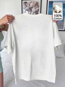 T-shirt Strand Damen, t-shirt med sommarstämning, semester-t-shirt, t-shirt med palmträd, trendig sommar-t-shirt, surf-t-shirt, presenter till strandälskare. - Vitt - Visa 3