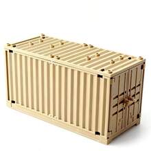 Hộp lưu trữ khối container mô hình quân sự MOC tương thích với đồ chơi lắp ráp hạt nhỏ, container mini để bàn, hộp lưu trữ container nhỏ, mô hình lắp ráp trang trí - Màu xanh lá cây [Hộp đựng khối xây dựng] - Xem 10