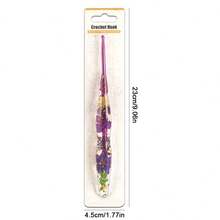 1pc Transparent Embedded Floral Resin Crochet Hook, Exquisite Bubble Shell Packaging, 2.0mm-8.0mm, Ergonomic Comfortable Handle, Suitable For Various Yarn Thicknesses, Ideal For Home DIY Sewing And Knitting Projects - Blister-coated Epoxy Crochet Hooks - View 19